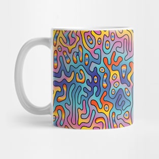 Seamless Turing Pattern Abstract Colored Mug